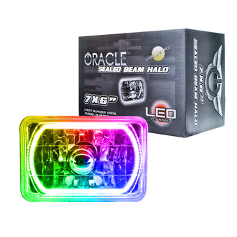compare product Oracle Pre-Installed Lights 7x6 IN. Sealed Beam - ColorSHIFT Halo