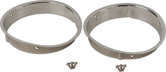 compare product Kentrol 97-06 Jeep Wrangler TJ Headlight Bezels Pair - Polished Silver