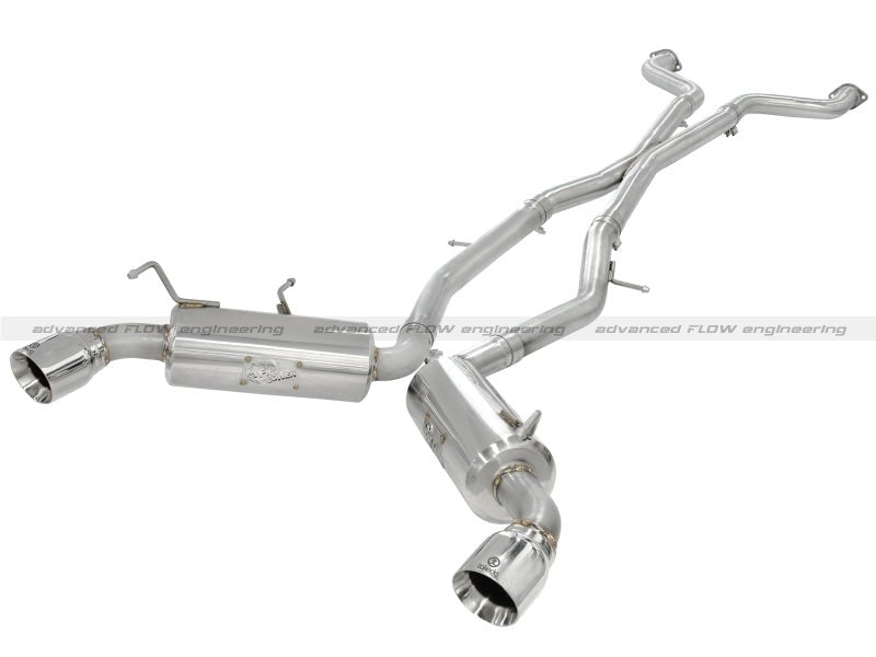 aFe Takeda 2.5inch SS Exhaust Cat - Back 09 - 13 Nissan 370Z V6 3.7L Polished Tips - My Store