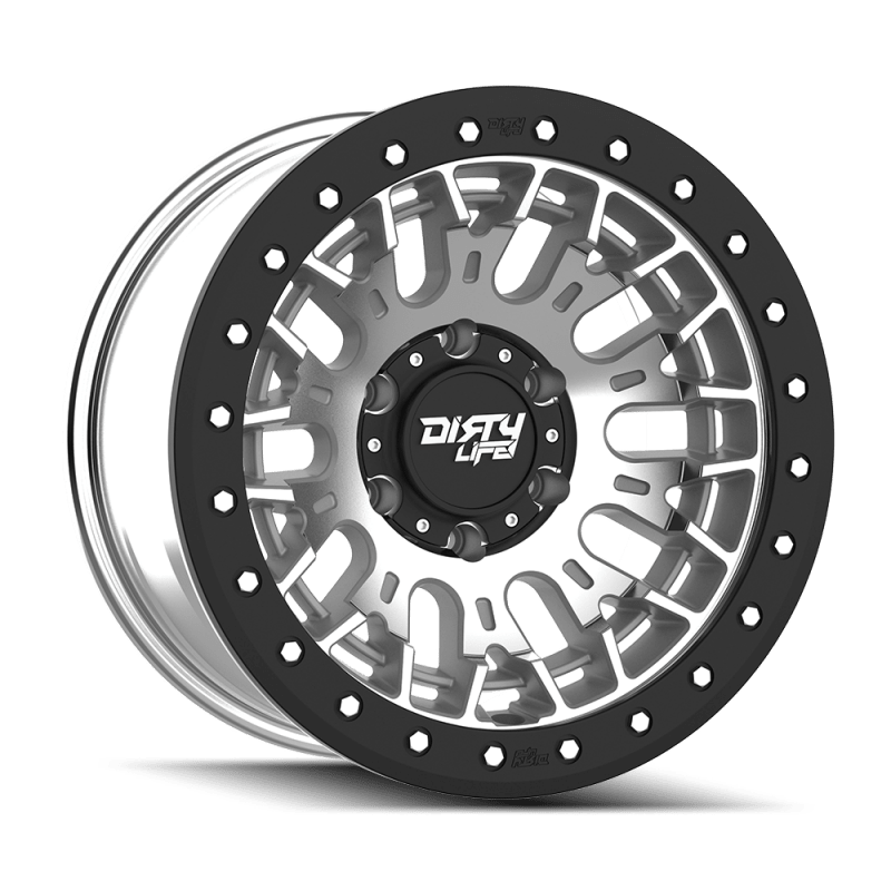 Dirty Life DT - 3 17X9 6x139.7 - 12 Offset - Machined Finish w/ Simulated Beadlock - My Store
