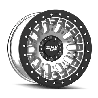 compare product Dirty Life DT-3 17X9 6x139.7 -12 Offset - Machined Finish w/ Simulated Beadlock