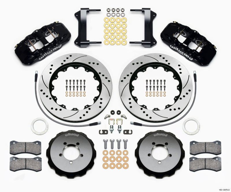 Wilwood AERO6 Front Hat Kit 14.00 Drilled 1999 - 2012 Subaru WRX w/Lines - My Store