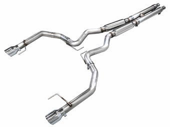 compare product AWE 2024 Ford Mustang GT Fastback S650 RWD Track Edition Cat-Back Exhaust w/ Dual Chrome Silver Tips