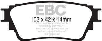compare product EBC 18-21 Mitsubishi Outlander Yellowstuff Rear Brake Pads