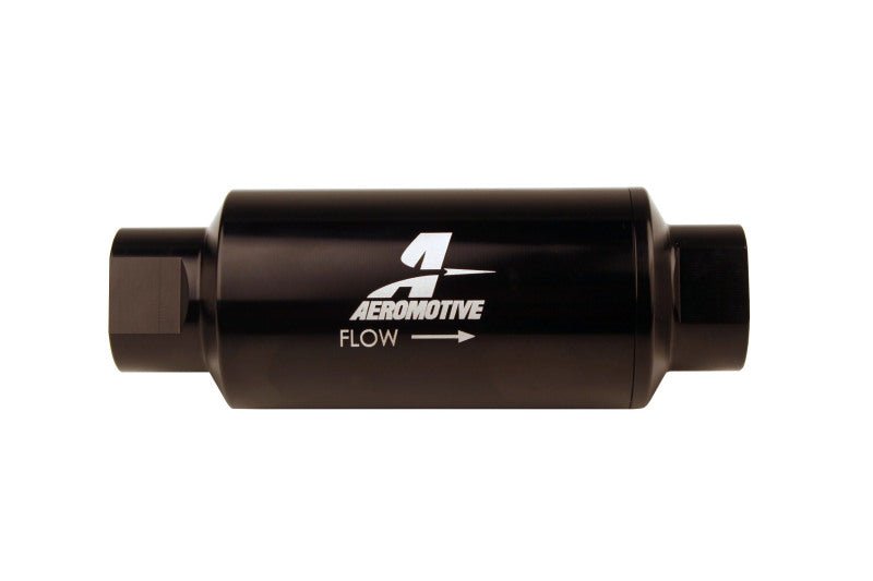 Aeromotive In - Line Filter 10AN 10 Micron Microglass Element Bright - Dip Black 2in OD - My Store