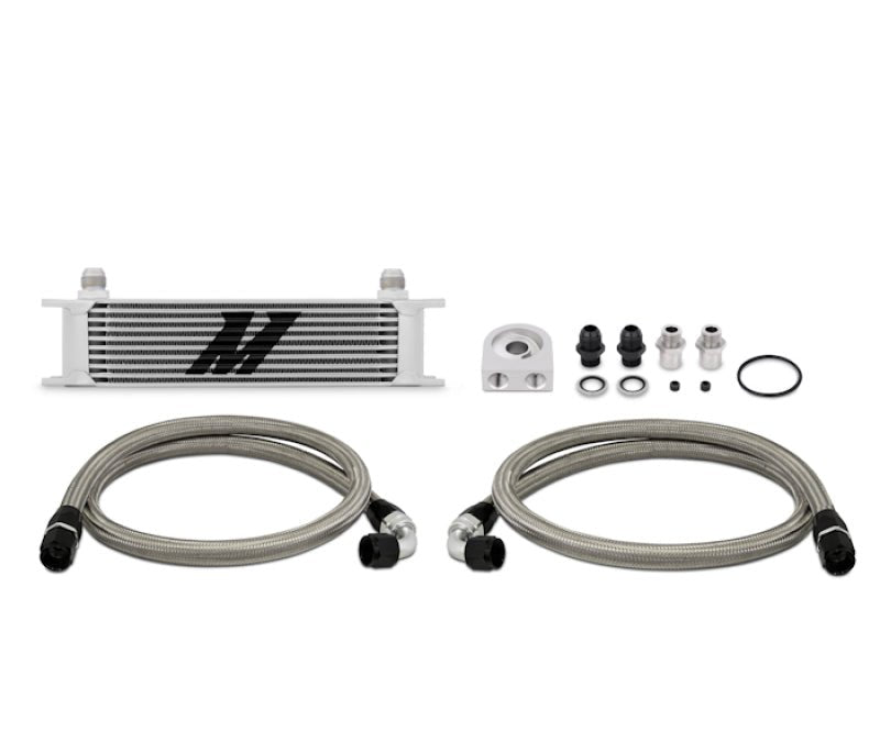 Mishimoto Universal 10 Row Oil Cooler Kit (Metal Braided Lines) - My Store