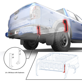 compare product EGR 24-25 Ford Ranger w/ 5ft Bed J-Brace Support for RollTrac