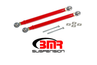 compare product BMR 16-17 6th Gen Camaro Rear Double Adj. Rod Ends Toe Rods - Red