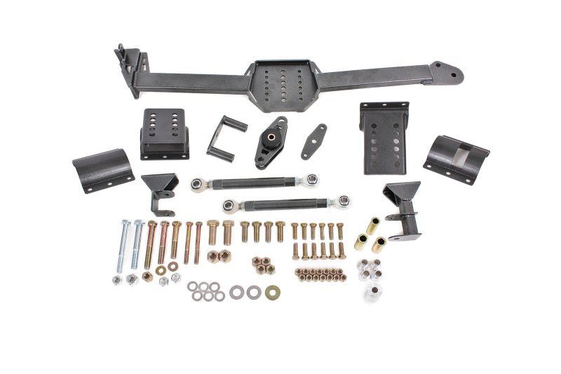 BMR 05 - 14 S197 Mustang Body Mount Watts Link Rod End/Poly w/ Adj. Axle Clamps - Black Hammertone - My Store