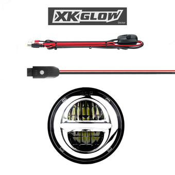 compare product XK Glow Chrome Bezel 5.75in XKchrome LED headlight