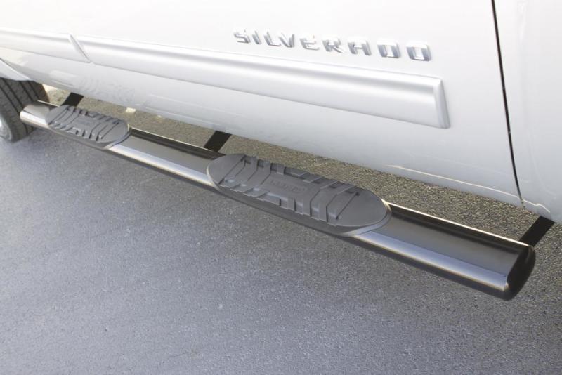 Lund 07 - 17 Chevy Silverado 1500 Ext. Cab 5in. Oval Straight SS Nerf Bars - Polished - My Store