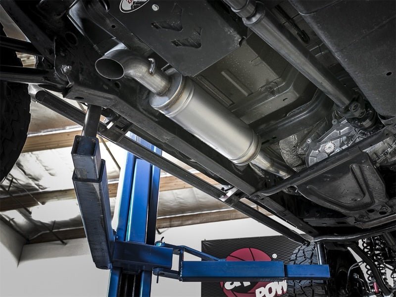 aFe Rock Basher 3in 409 SS Cat - Back Turn - Down Exhaust 12 - 18 Jeep Wrangler (JK) V6 3.6L/ 07 - 11 3.8L - My Store