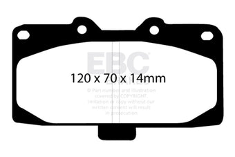 compare product EBC 89-95 Nissan Skyline (R32) 2.6 Twin Turbo GT-R Bluestuff Front Brake Pads