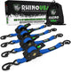 Rhino USA Retractable Ratchet Straps (4Pk 1Inx10Ft) (Blue) - My Store