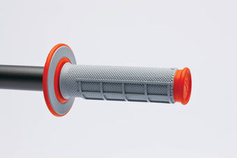 compare product Renthal MX Dual Compound Grips 1/2 Waffle - Grey/ Orange
