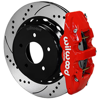 compare product Wilwood 88-98 GM C1500 Aero4 SRP Rear Brake Kit 14in Rotor - Red
