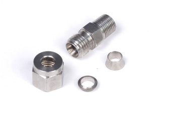 compare product Haltech 1/4in Stainless Compression 1/8in NPT Thread Fitting Kit w/Nut & Ferrule