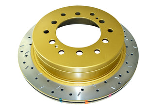 compare product DBA 10+ Toyota 4Runner/FJ Cruiser Rear Drilled and Slotted 4000 Series Rotor