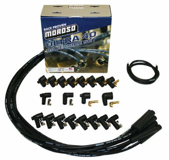 compare product Moroso Universal Ignition Wire Set - Ultra 40 - Unsleeved - Straight - Black