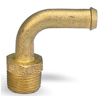 compare product Moroso Streamline Fuel Line Fitting - 3/8in NPT to 3/8in Hose - 90 Degree - Single