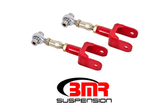 compare product BMR 79-04 Fox Mustang Upper Control Arms On-Car Adj. Rod Ends - Red