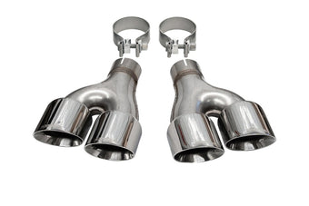 compare product Corsa 2011-2021 Jeep Grand Cherokee Twin 2.5in Inlet / 4in Outlet Polished Pro-Series Tip Kit