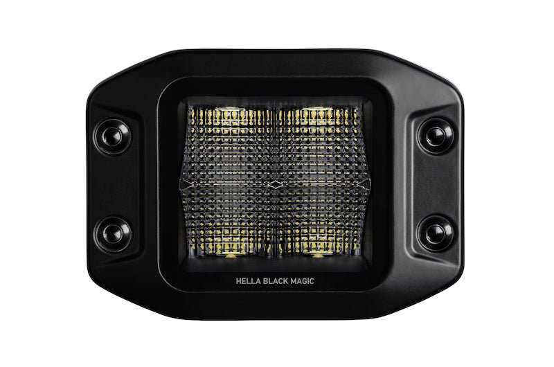 Hella Universal Black Magic 3.2in L.E.D. Cube Kit - Flood Beam (Flush Mount) - My Store
