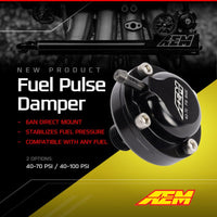 AEM AN6 ORB 40 - 70psi Fuel Pulse Damper - My Store