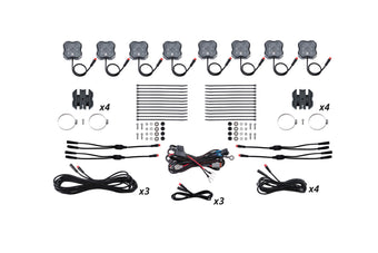 compare product Diode Dynamics Stage Series SXS Rock Light Installer Kit - RGBW M8 (8-pack)