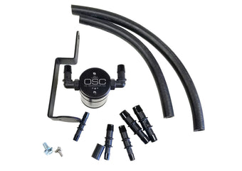 compare product J&L 99-04 Ford Mustang GT Passenger Side Oil Separator 3.0 - Black Anodized