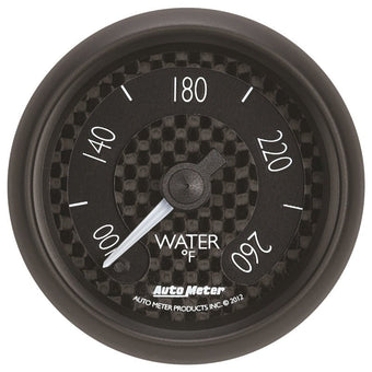 compare product Autometer GT Series 52mm Full Sweep Electronic 100-260 Deg F Water Temperature Gauge