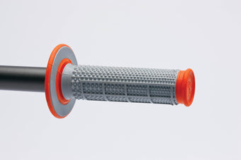 compare product Renthal MX Dual Compound Grips Tapered 1/2 Waffle - Grey/ Orange