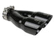 aFe Takeda 2.5in 304 Stainless Steel Clamp - on Exhaust Tip 2.5in Inlet 3in Dual Outlet - Black - My Store