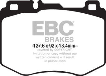 compare product EBC 2016+ Mercedes-Benz GLC300 2.0L Turbo Ultimax2 Front Brake Pads