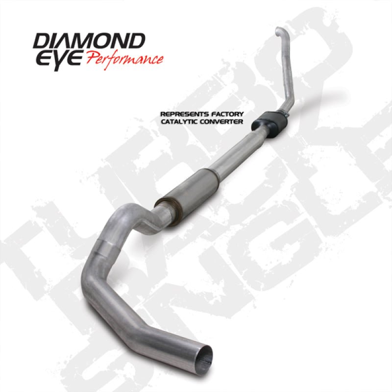 Diamond Eye KIT 5in Turbo Back SGL AL: 94 - 97 FORD 7.3L F250/F350 PWRSTROKE NFS W/ CARB EQUIV STDS - My Store