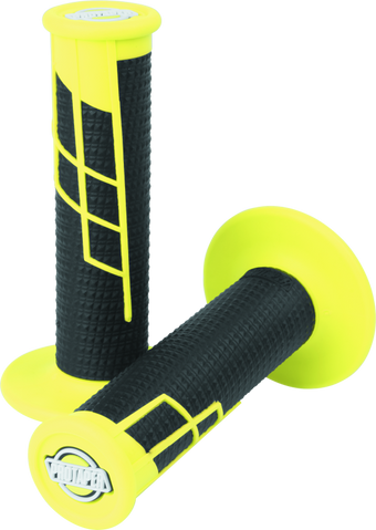 compare product ProTaper Clamp-On 1/2 Waffle Grip - Neon Yellow/Black