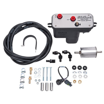compare product Edelbrock Fuel System Universal Fuel Sump Module Adjustable 255 LPH