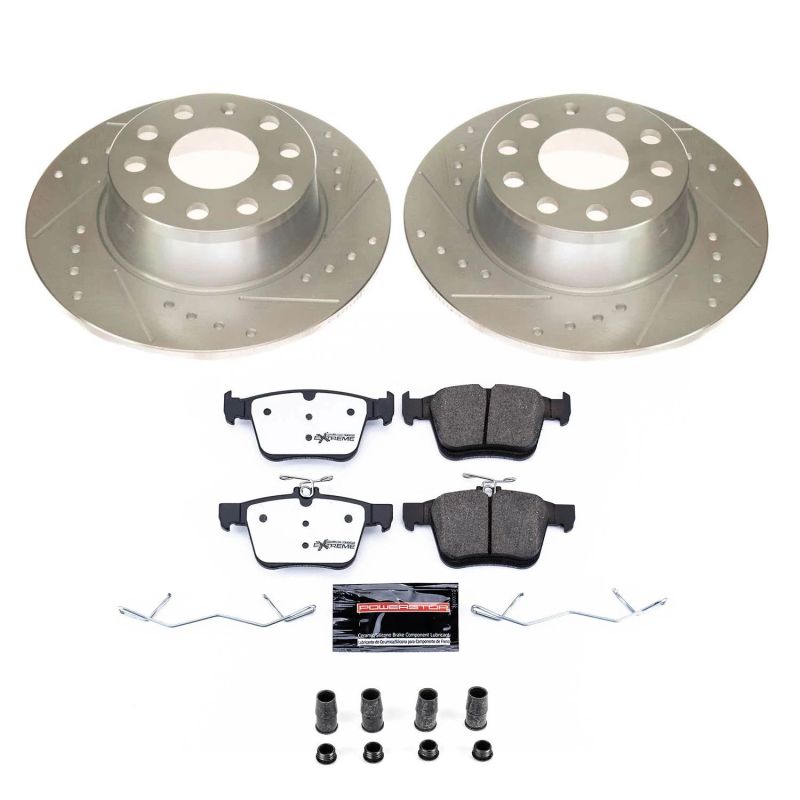 Power Stop 2019 Volkswagen Jetta Rear Z26 Street Warrior Brake Kit - My Store