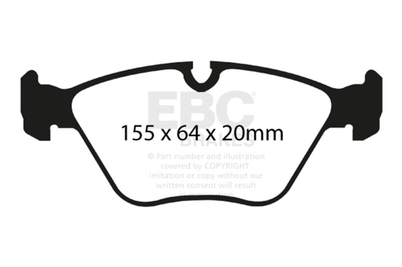 EBC 04 - 06 BMW X3 2.5 (E83) Yellowstuff Front Brake Pads - My Store