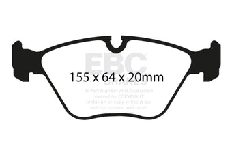compare product EBC 04-06 BMW X3 2.5 (E83) Ultimax2 Front Brake Pads
