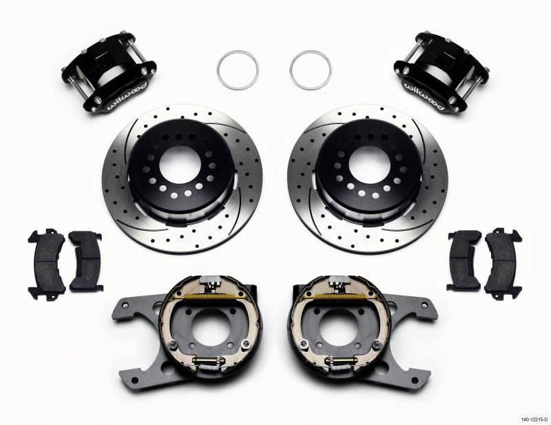 Wilwood D154 P/S Park Brake Kit Drilled Chevy 12 Bolt 2.75in Off w/ C - Clips - My Store