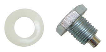 compare product Moroso Oil Pan Drain Plug w/Nylon Washer - Clear Zinc