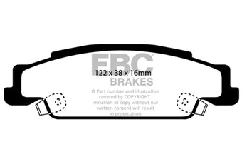 compare product EBC 02-05 Cadillac CTS 2.6 Yellowstuff Rear Brake Pads