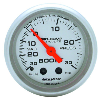 compare product Autometer Ultra-Lite 52mm 30 PSI Mechanical Boost Gauge