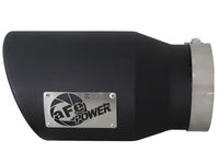 aFe MACHForce XP 5in 304 Stainless Steel Exhaust Tip 5 In x 7 Out x 12L in Bolt On Right - Black - My Store