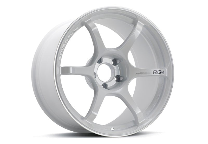 Advan RG - 4 18x9 +35 5 - 114.3 Racing White Metallic & Ring Wheel - My Store