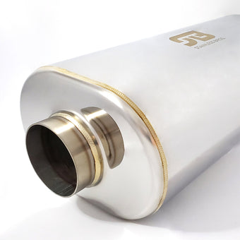 compare product Stainless Bros 3.0in x 17.0in OAL SS304 Muffler - Polished