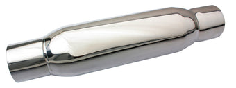 compare product Moroso Spiral Flow Racing Muffler - 2.5in Inlet/Outlet - Reduced Noise Levels - Stainless Steel