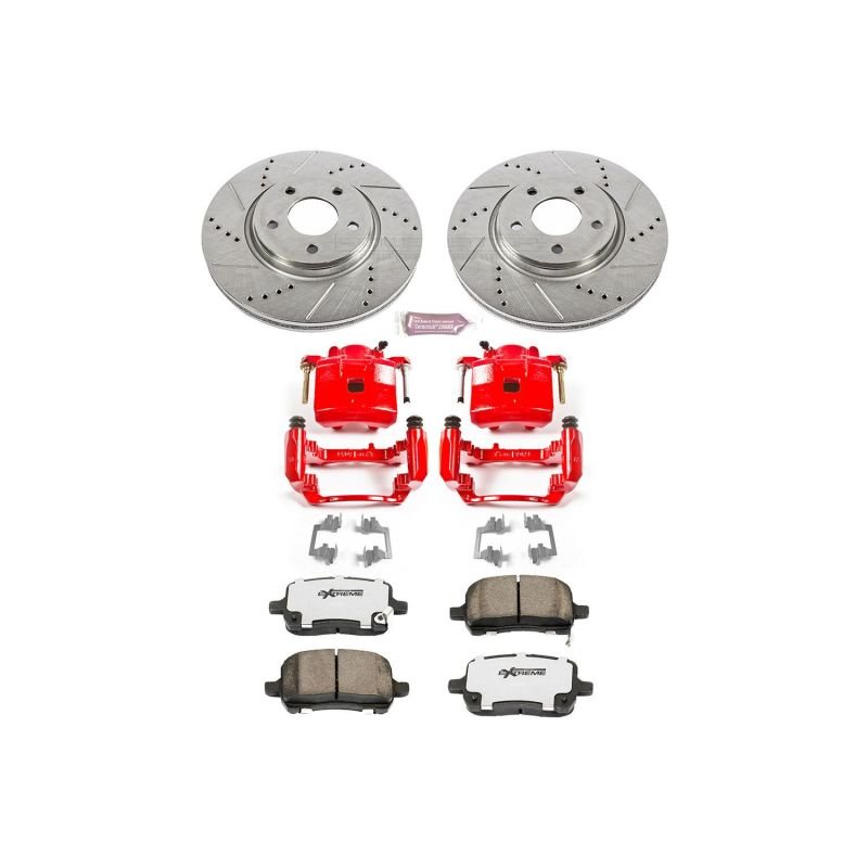 Power Stop 05 - 06 Chevrolet Cobalt Front Z26 Street Warrior Brake Kit w/Calipers - My Store