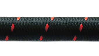 compare product Vibrant -8 AN Two-Tone Black/Red Nylon Braided Flex Hose (2 foot roll)